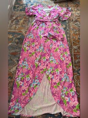 Lilly Pulitzer Anchorage Faux Wrap Midi Dress